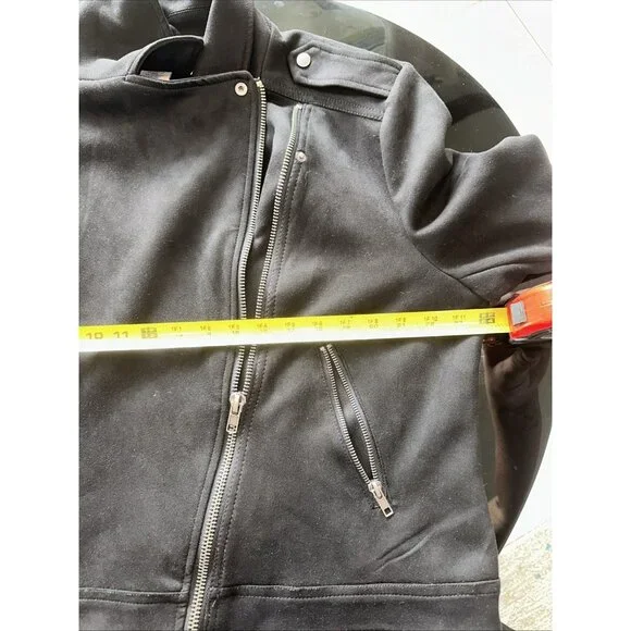 Philosophy Black Womens Motorcycle Jacket 2X Polyester Spandex Blend - Picture 7 of 8